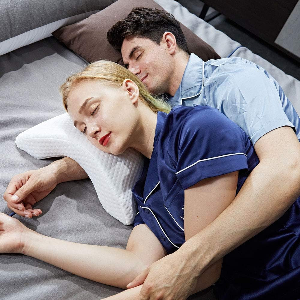 Zijslaapkussen voor koppels Ontspannende arm Gebogen traagschuimkussen U-vormig nekkussen Reiskussen Zero Pressure Zijde IJszijdekussen Langzaam rendement voor koppels Cervicale orthopedische kussens Naty Shop