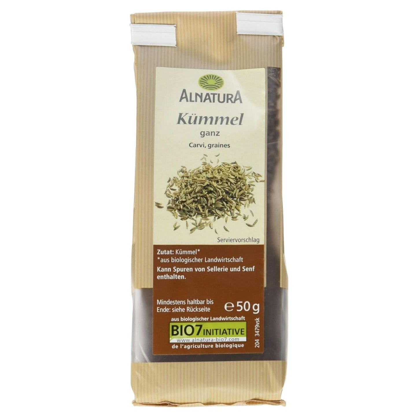 Hele biologische komijn, 50 gram Condimente Naty Shop