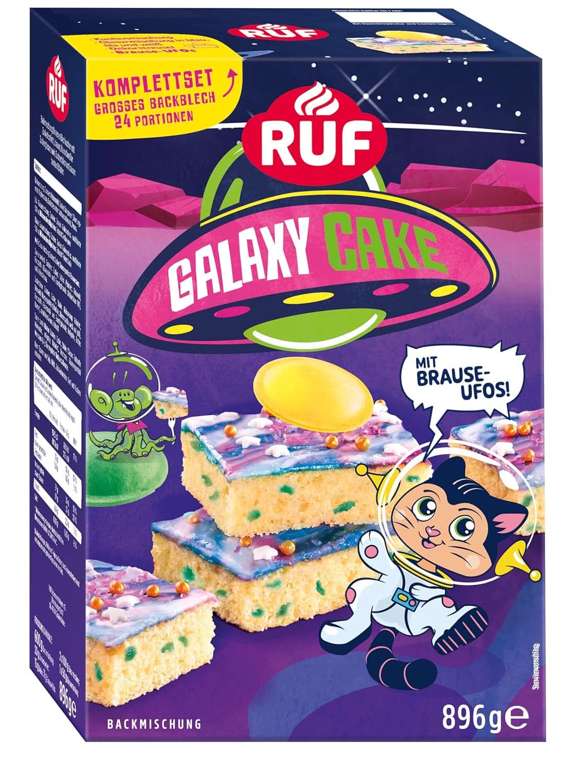 RUF Taartmix, diverse kleuren Glazuren en Decor Naty Shop 896 gram Galaxy Cake