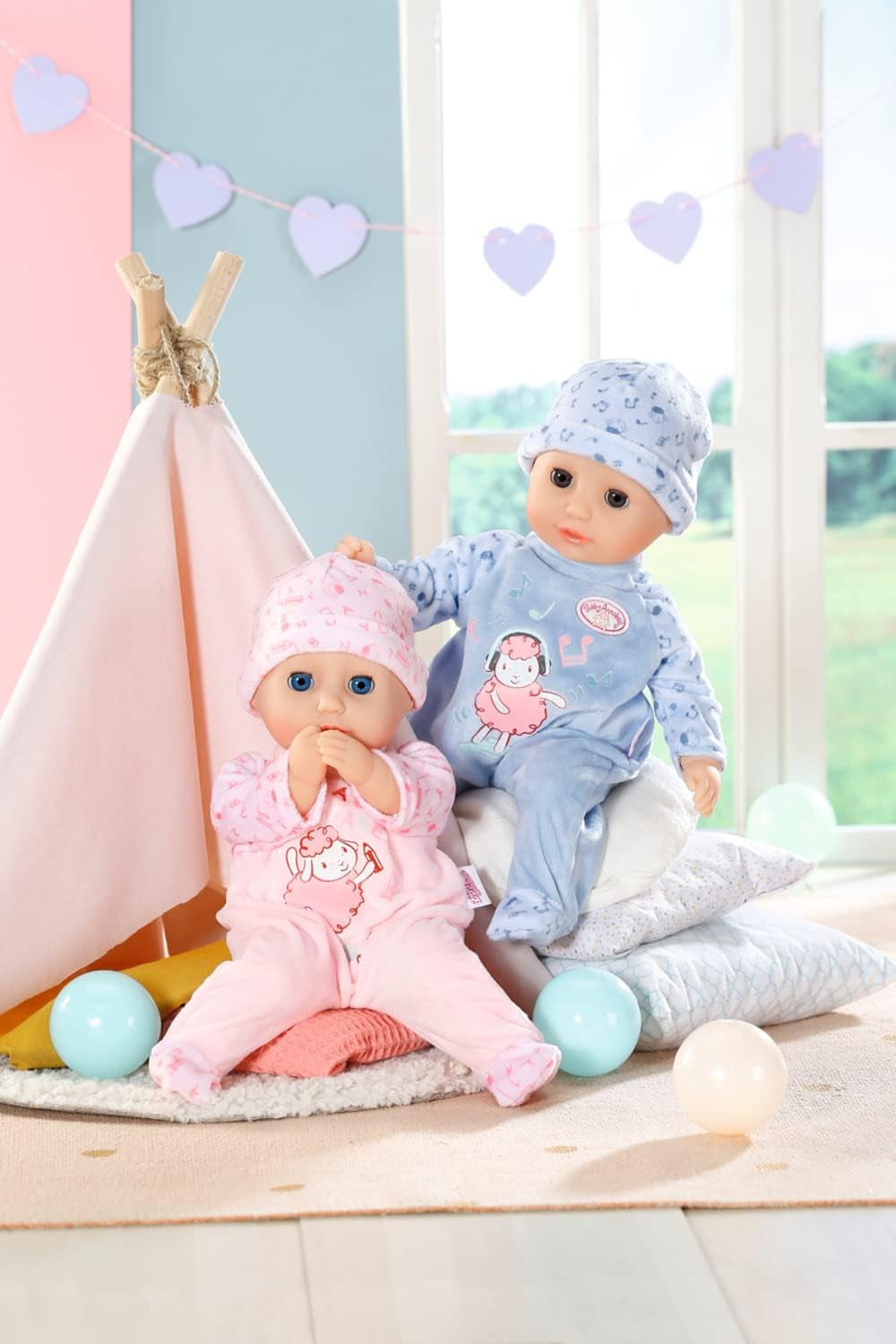 Annabell Kleine Annabell zachte pop 36cm, met stoffen lijfje en slaapogen, 36cm, 709870 Zapf Creation