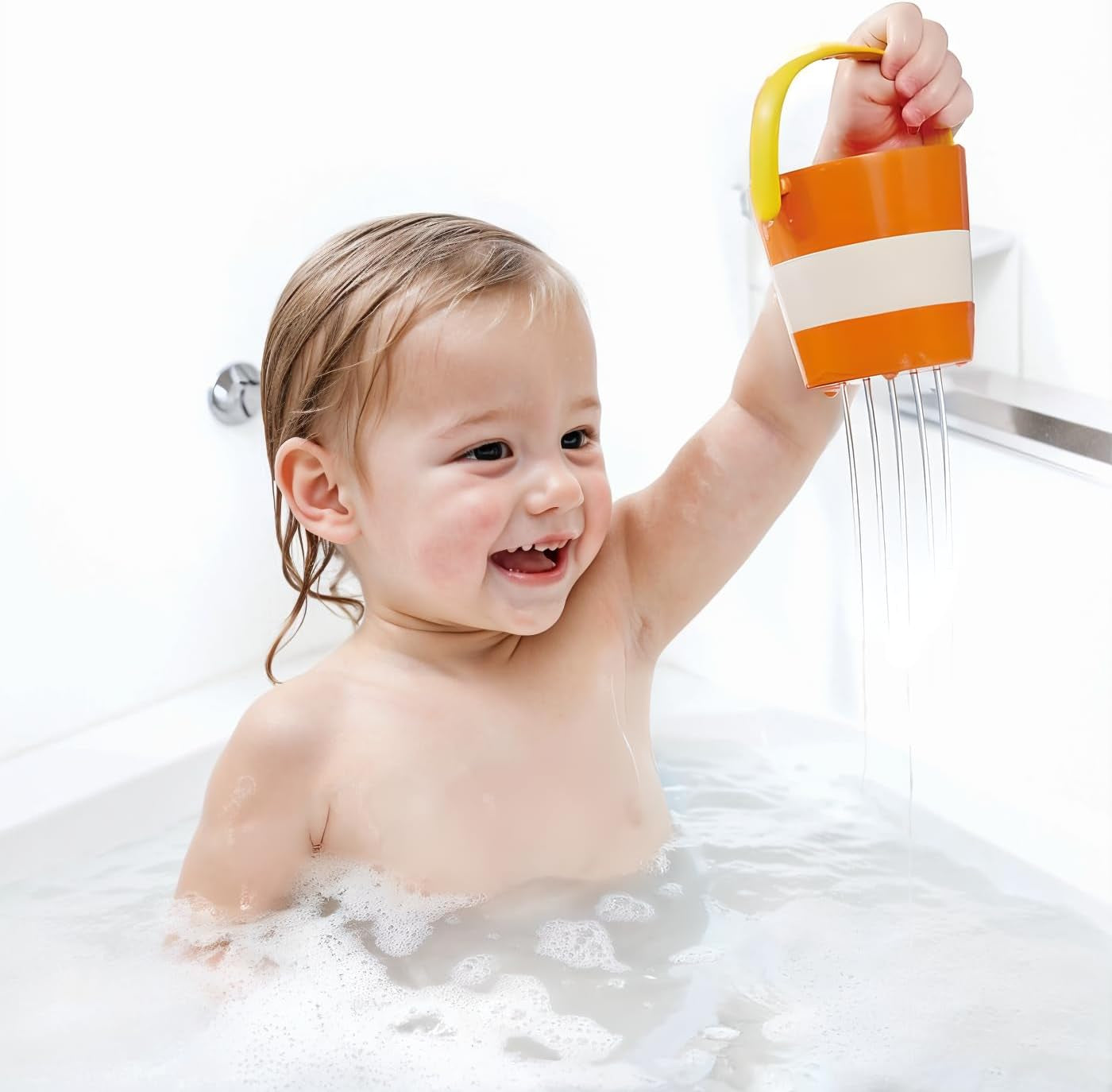 Hape Kleurrijke emmerset | Driedelig waterrad-badspeelgoed voor peuters, veelkleurig Jucarii Bebe Naty Shop