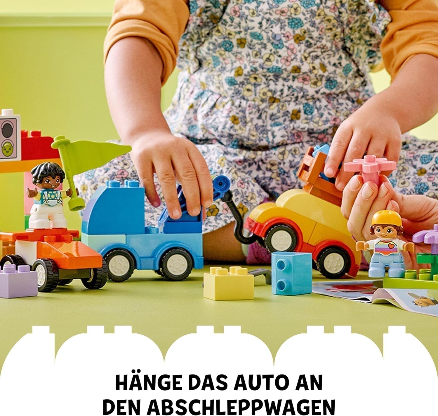 LEGO DUPLO Klassieke stenen doos, auto's en vrachtwagens, voertuigspeelset voor kinderen vanaf 1,5 jaar, creatief leerspeelgoed, autospeelgoed en raceautoset 10439 Bouwsets Besuche in LEGO-Store