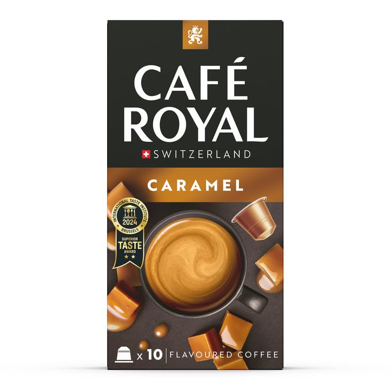Café Royal Caramel Flavoured Kaffee – Nespresso®-compatibele Kaffeekapseln, romig, helle Röstung, 100% Arabica, Rainforest Alliance, 100 Kapseln
