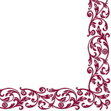 Shoptoria Rob Bordo donkerrode servetten met ornamenteel patroon - tafeldecoratie / bruiloft - 50 X vouwservetten, 40 X 40 cm