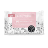LILLYDOO Groene vochtige doekjes, 600 stuks (10 x 60), 100% plasticvrij, scheurbestendig doekje - geurvrij, zacht en natuurlijk, zachte reiniging voor de gevoelige huid, dermatologisch getest