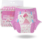 CutiePlusU luiers voor volwassenen, 10 stuks, wegwerpluiers voor dames en heren, maximaal absorptievermogen 's nachts - I Love Summer (middelgrote maat 71-96 cm)