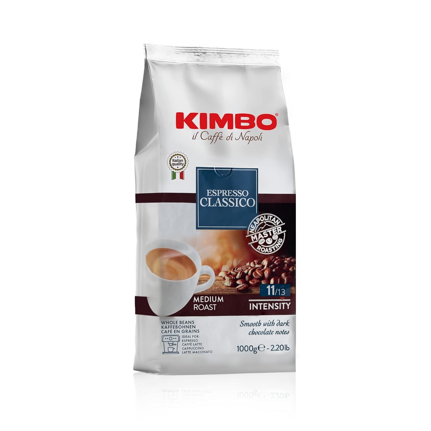 Espresso Classico ganze Kaffeebohnen, medium Röstung, zak van 1 kg