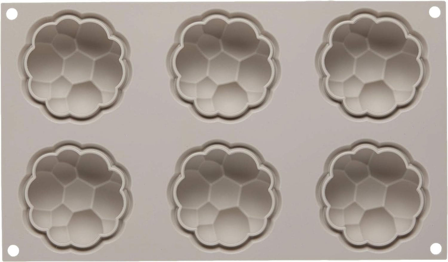 Silikomart, Vorm voor Tartufo-siliconencakes, 8 enkele poorten, Ø 62 H 52 mm Keuken Naty Shop Bollicine