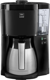 Melitta Look Therm - Espressomachine met filter, thermische karaf en afneembaar waterreservoir, voor maximaal 10 koppen koffie, zwart