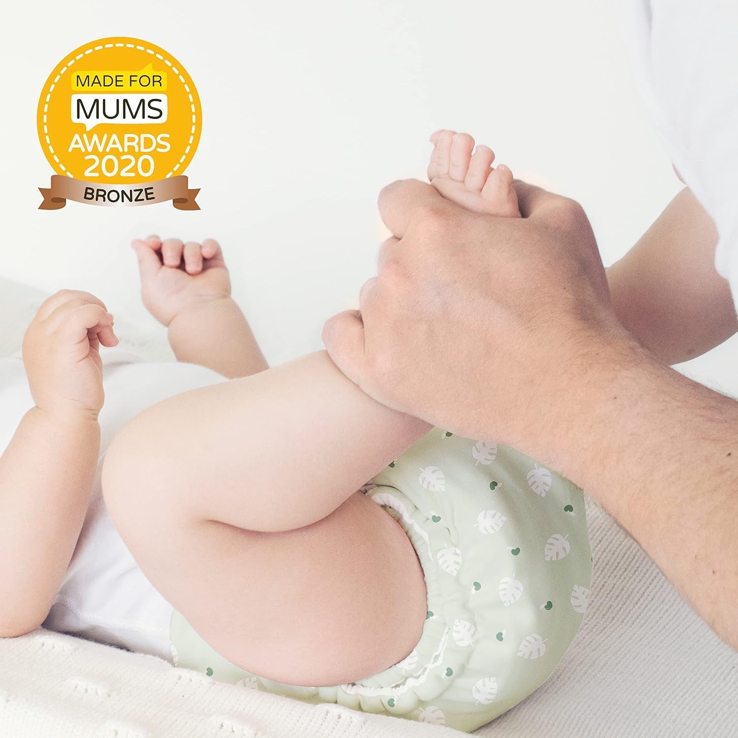 Bambino Mio Herbruikbare babydoekjes - Basic - Eco-vriendelijk, vrij van chemicaliën, dubbelzijdig, wasbaar, 10-pack, cloud - Verpakking kan variëren