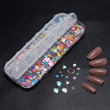 7 Boxen Strasssteine ​​​​Nägel, Nail Art Kit Strass Nagelglitter Pailetten Nagel-Edelsteinen Kristalle Perlen Diamanten Metall Nieten Für DIY Decoratie Nageldesign (Multicolor)