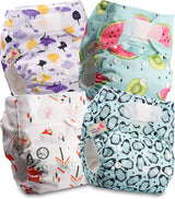 Littles and Bloomz herbruikbare luier FLV2-0602, standaard klittenbandsluiting, 6 luiers
