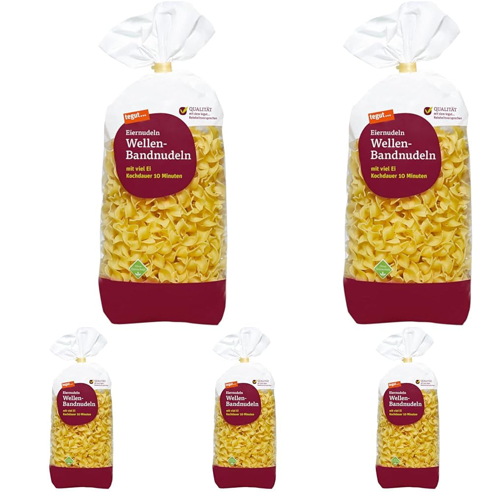 tegut... Eiernoedels Waves - Lintnoedels, 1 x 500 g