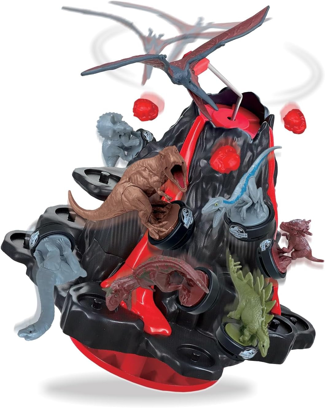 EPOCH Games - Jurassic World Bevende vulkaan 7509 Dinosaurusspeelgoedbordspel voor kinderen vanaf 4 jaar