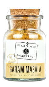 Ankerkraut Garam Masala, Gewürz für indisches Gericht, Leckeres Curry mit Fleisch würzen, Taste of India, 65 g in kurkglas