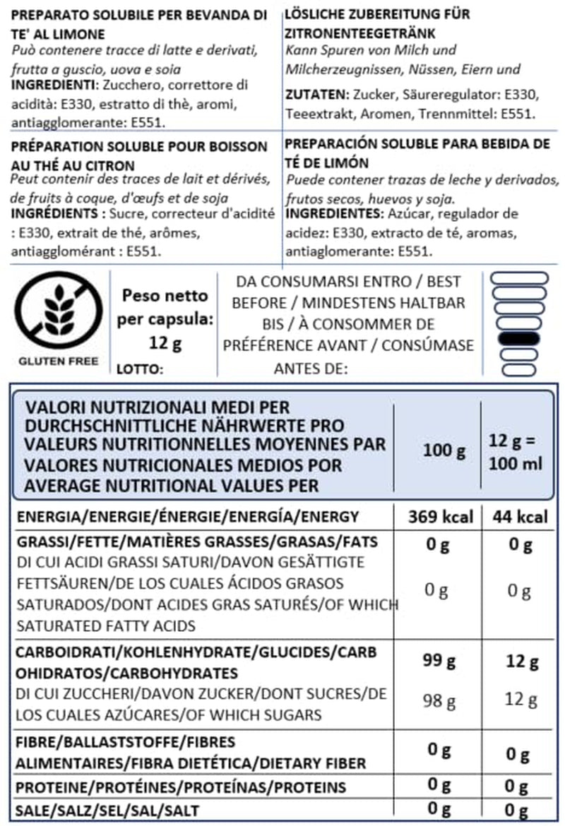 Caffè Vulcanus - 60 capsules theemengsel, smaak: Engelse thee, perzikthee, citroenthee en bessenthee - capsules compatibel met Nescafe Dolce Gusto