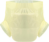 CutiePlusU luiers voor volwassenen, 10-pack wegwerpincontinentieslipjes met lussen voor dames en heren, maximaal absorptievermogen 's nachts - geel (middelgrote maat 71-96cm)