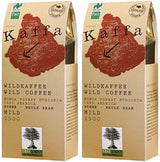 Kaffa Wild-Kaffee milde ganze Bohne 2er-Pack (2x 250g) bio vegan eerlijke Arabica MildBohx2