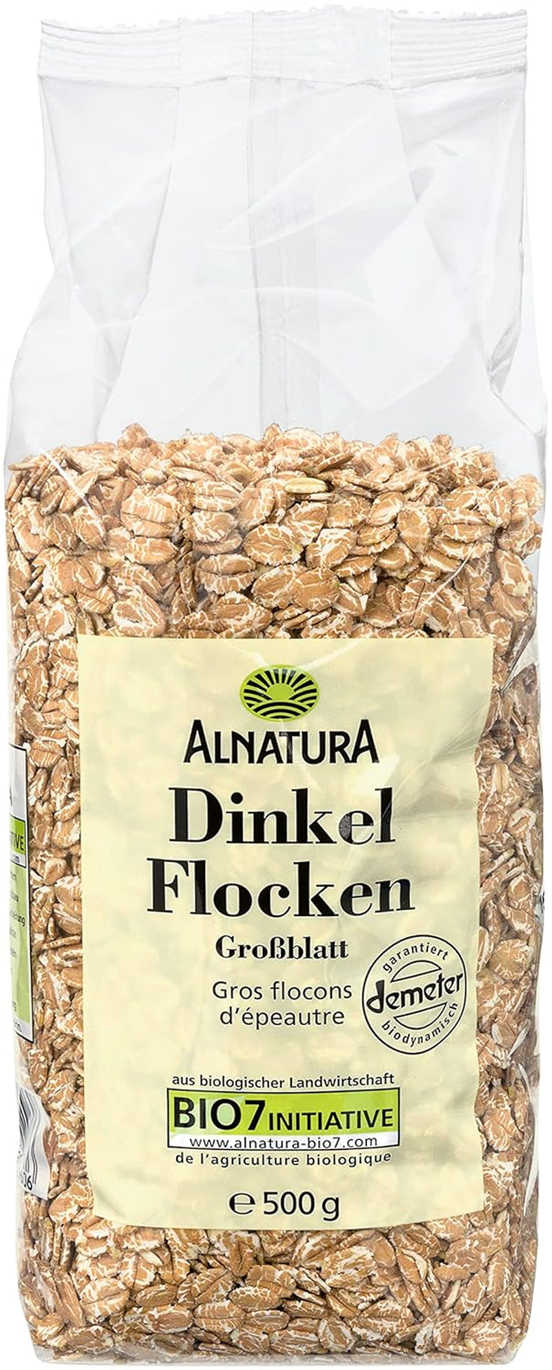Bio Dinkelflocken Großblatt, 500G Granen Naty Shop Standaardtitel