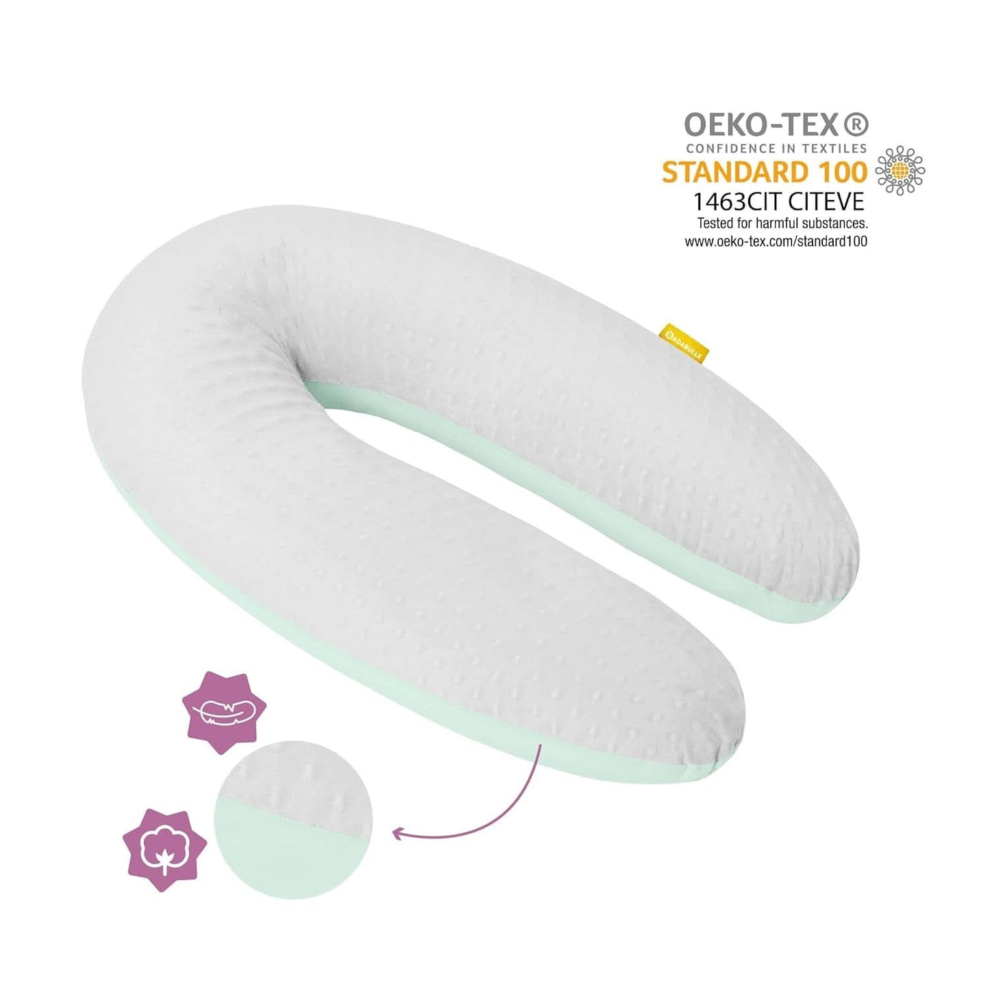 Badabulle Voedingskussen en zacht zwangerschapskussen, 150 cm, inclusief hoes, ergonomische vorm Accessoires Voeding en borstvoeding Bebe Naty Shop