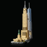 LEGO Architecture New York City Set, Skyline-modelset met World Trade Center en Vrijheidsbeeld, knutselwerkjes voor volwassenen, huis- en kantoordecoratie, cadeaus voor vrouwen en mannen 21028 Bouwsets Besuche in LEGO-Store