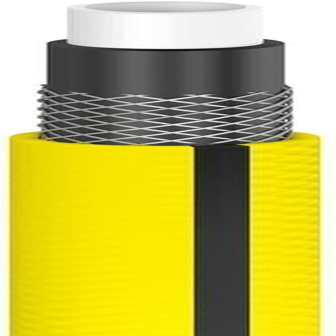 Tuinslang Cellfast GEEL, lichtgewicht, duurzaam, 4-laags, met sproeier, UV- en algenbestendig, torsiebestendig, REACH technologie, 20 bar, -10/+50°C, 1/2" sluiting, 15m