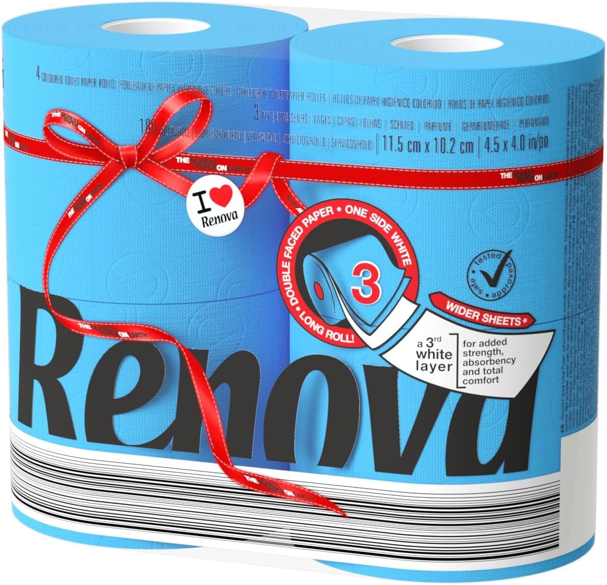 Renova toiletpapier, groen, 4 rollen