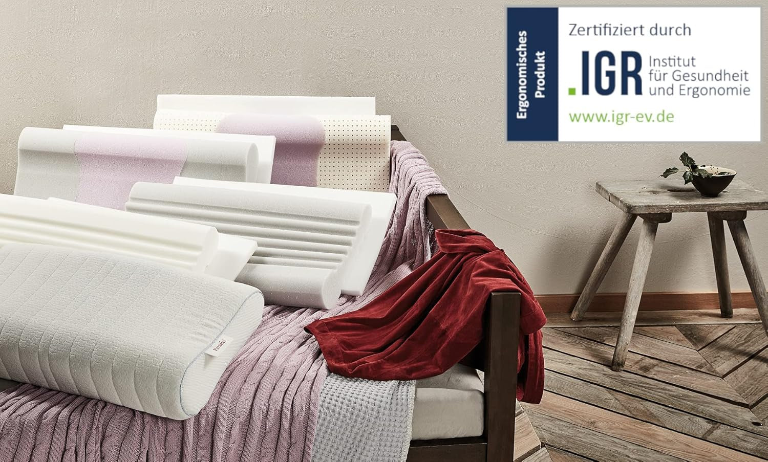PARADIES Nekkussen 40X80 Cm - Revita Ergonomic - IGR gecertificeerd, Ergonomisch neksteunkussen Hoogte: 10 Cm Cervicale orthopedische kussens Naty Shop
