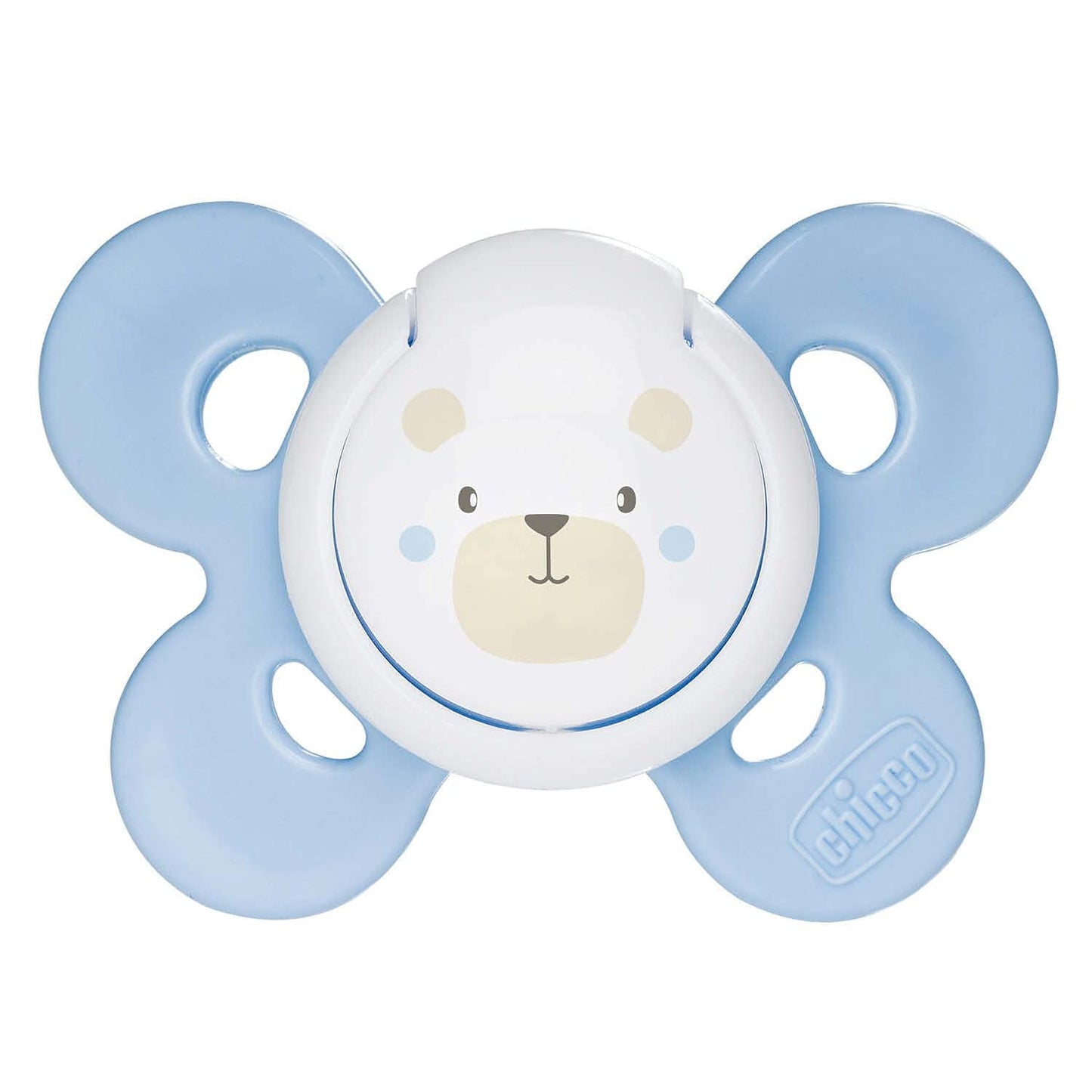Chicco PhysioForma Comfort-fopspeen 16-36 maanden, babyfopspeen met siliconen speen, 1 stuk, ondersteunt fysiologische ademhaling en correcte orale ontwikkeling, blauw
