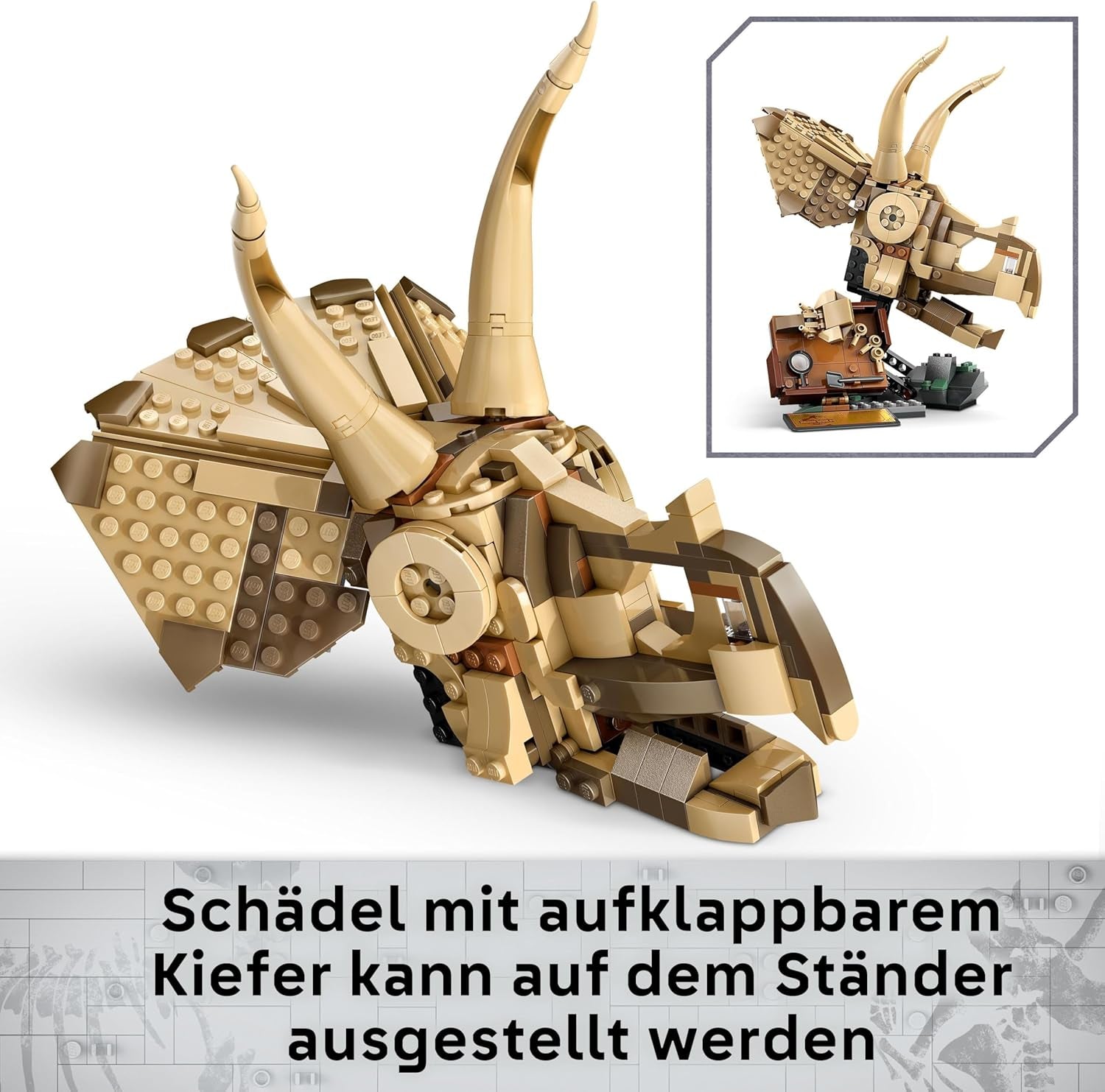 LEGO Jurassic World Dinosaurusfossielen: Triceratops schedelmodel, dinosaurusspeelgoed voor jongens en meisjes vanaf 9 jaar, cadeau voor kinderen en fans Jurassic World 76969 Bouwsets Besuche den LEGO-Store