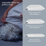 Dreamyblue Premium Slaapkussen - Geraspte Memory Foam Vulling [Verstelbare Loft] Wasbare Bamboe gewonnen Viscose Hoes - Voor Glijdende Zijden, Rug en Buik - Naty Shop Standaard Kussens