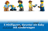 LEGO City dubbeldekkerbus, dubbeldekker speelgoedbus, voertuigset voor meisjes en jongens vanaf 7 jaar, bevat 5 figuren, waaronder een baby in een kinderwagen 60407 Bouwsets Besuche den LEGO-Store