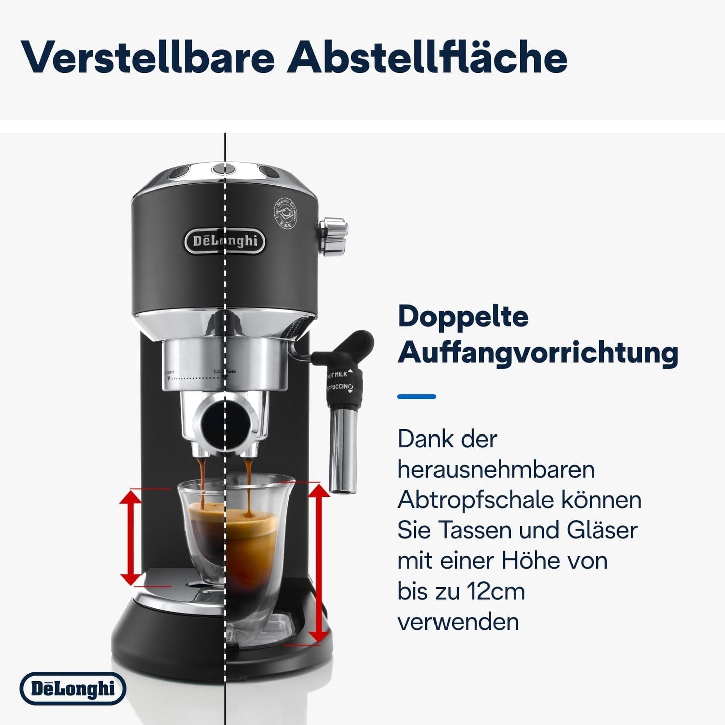 De'Longhi Dedica Style EC 685.B - Espressomachine met portafilter, espressomachine met professionele melkopschuimer, slechts 15 cm breed, voor gemalen koffie of ESE-capsules, 1 l watertank, zwart