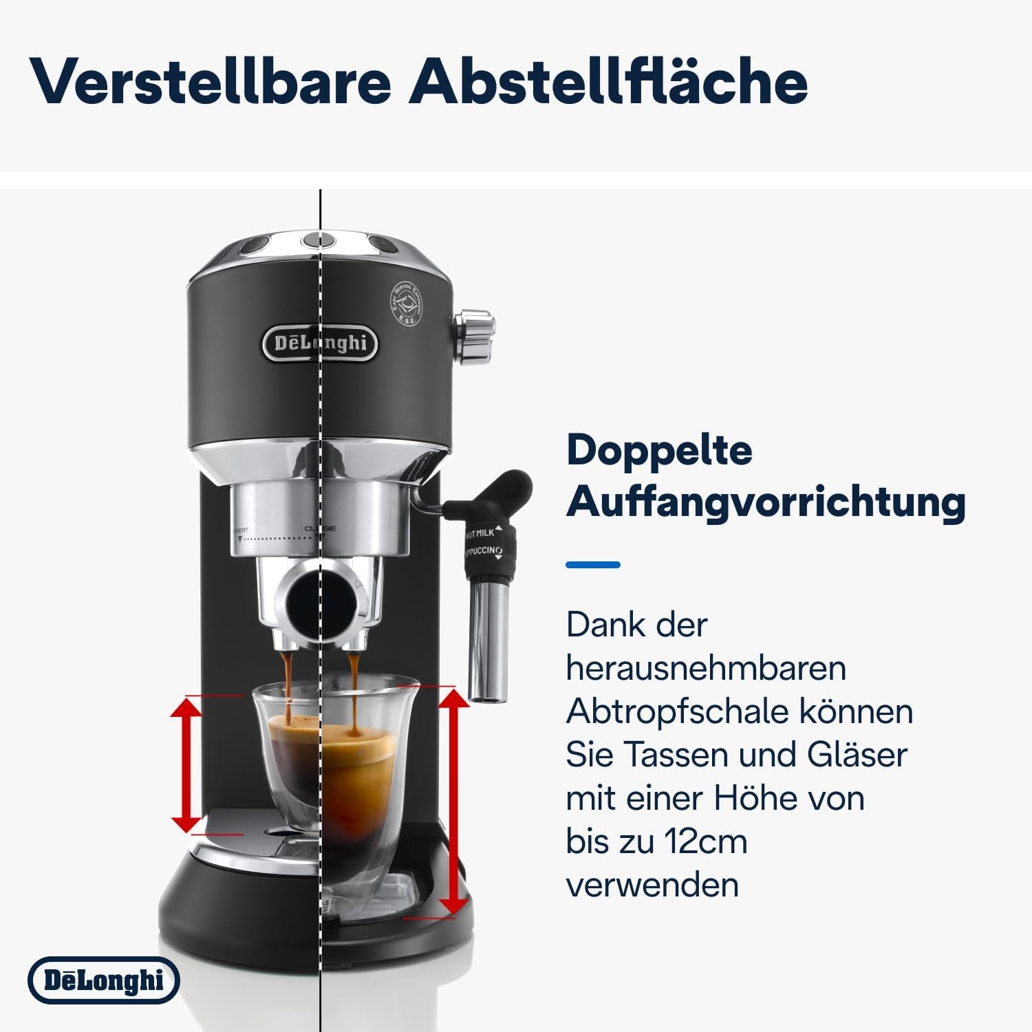 De'Longhi Dedica Style EC 685.B - Espressomachine met portafilter, espressomachine met professionele melkopschuimer, slechts 15 cm breed, voor gemalen koffie of ESE-capsules, 1 l watertank, zwart