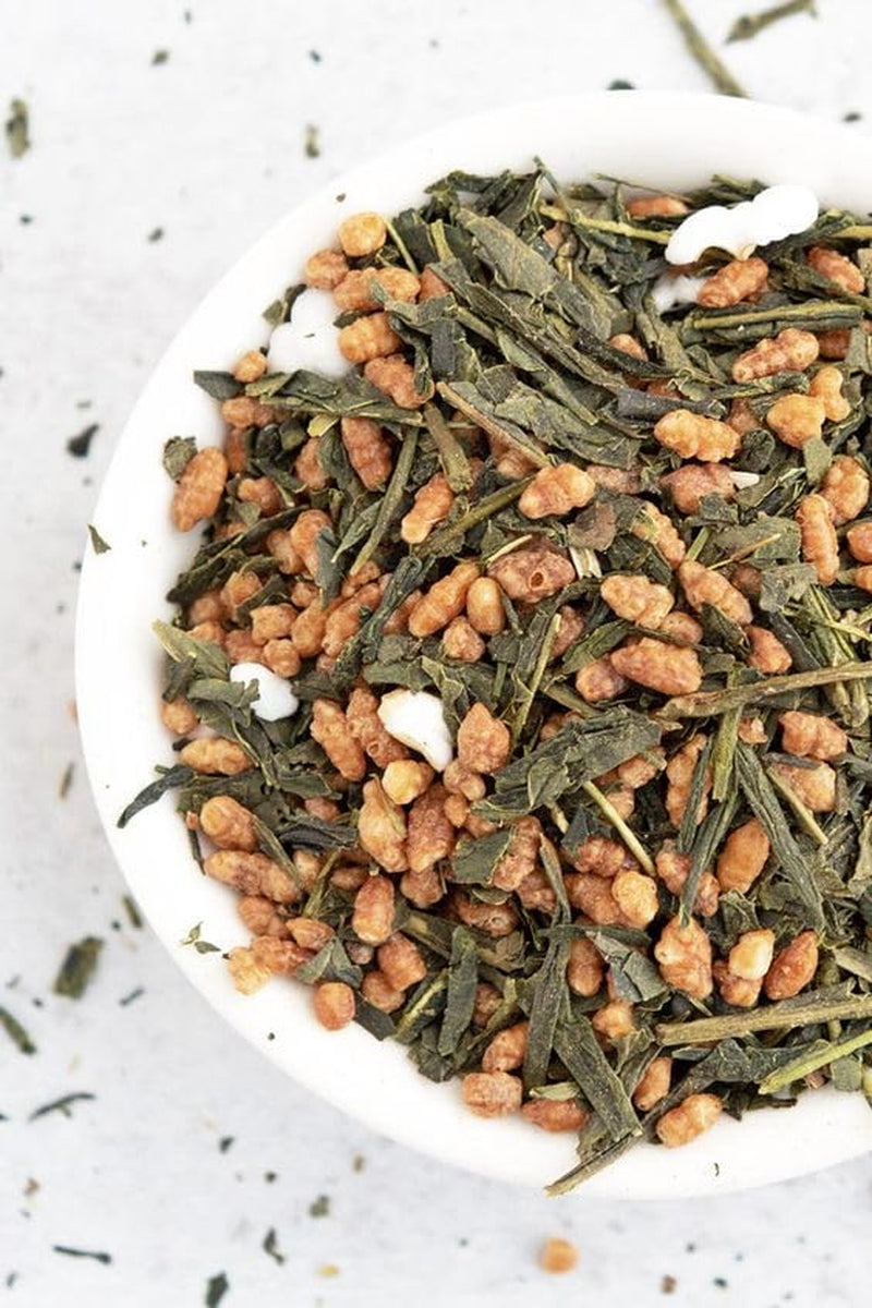 Groene thee Umami Bio Genmaicha uit Japanse culturen, 100g - Theeblaadjes met gebakken rijst -