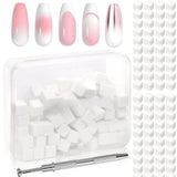 125 Nail Art Schwämme en 4 Krallen Nail Sponge Metallgreifer Für Ombre en Gradient Nageldesign, Nagelkunst-Schwamm Pinsel, Maniküre Zubehör Für Nägel, Nail Art Schwämme Für Babyboomer Effekte DIY