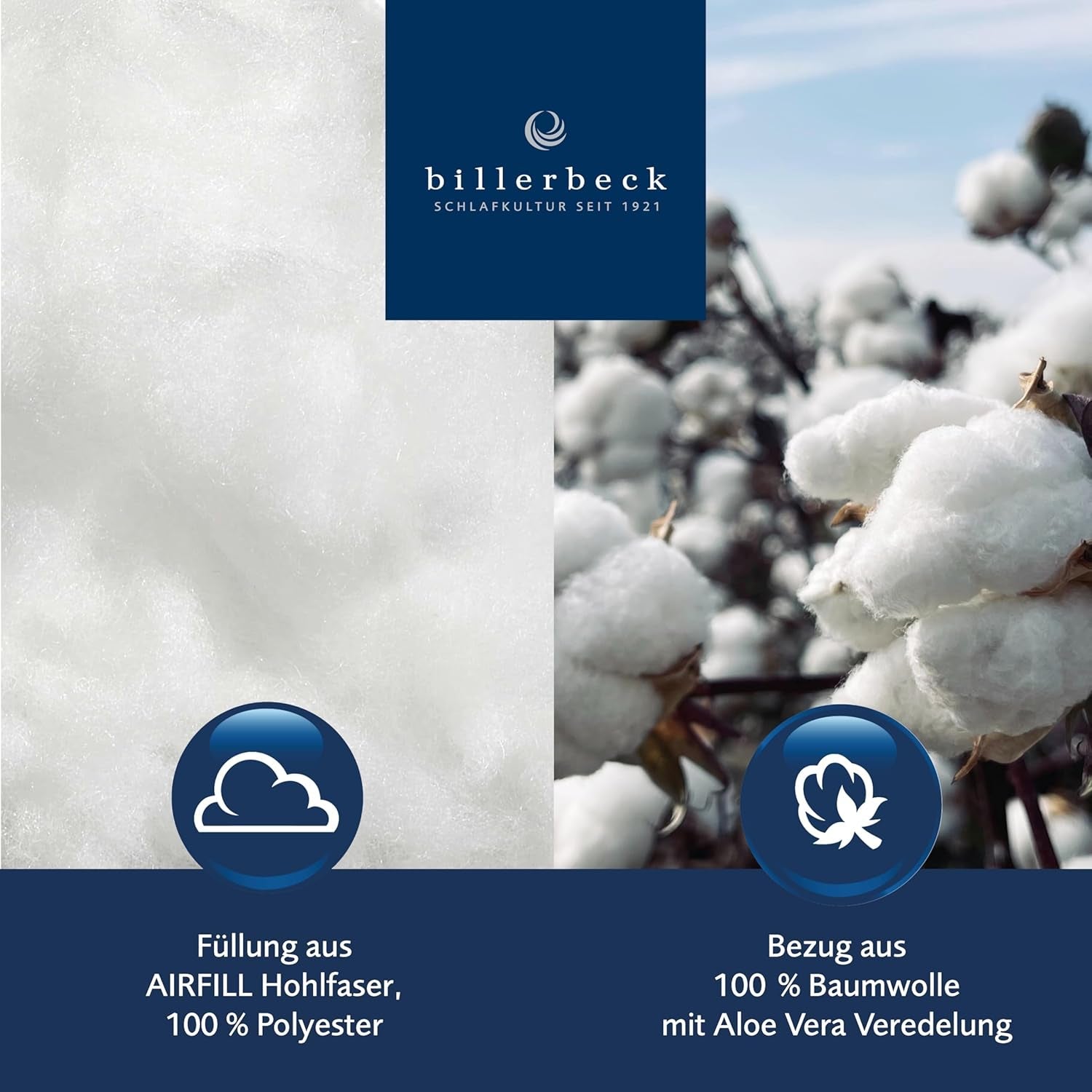 Billerbeck S20 Superlight dekbed - Zomerdekbed - 135 X 200 Cm - Licht zomerdekbed - AIRFILL® - holle vezel, 100% polyester, wit Dekbedden en quilts Naty Shop