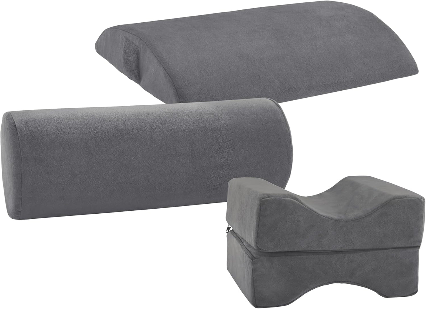 Traumnacht orthopedisch rug-/lendenkussen met visco-elastische schuimkern en huidvriendelijke microfleece hoes, Oeko-Tex gecertificeerd, vervaardigd volgens Duitse kwaliteitsnormen