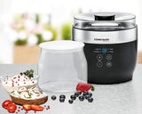 Rommelsbacher JG 1 reservepot voor yoghurt- en roomkaasmaker JG 80-1,2 liter met deksel (2 stuks) Voedselbewaardozen Naty Shop