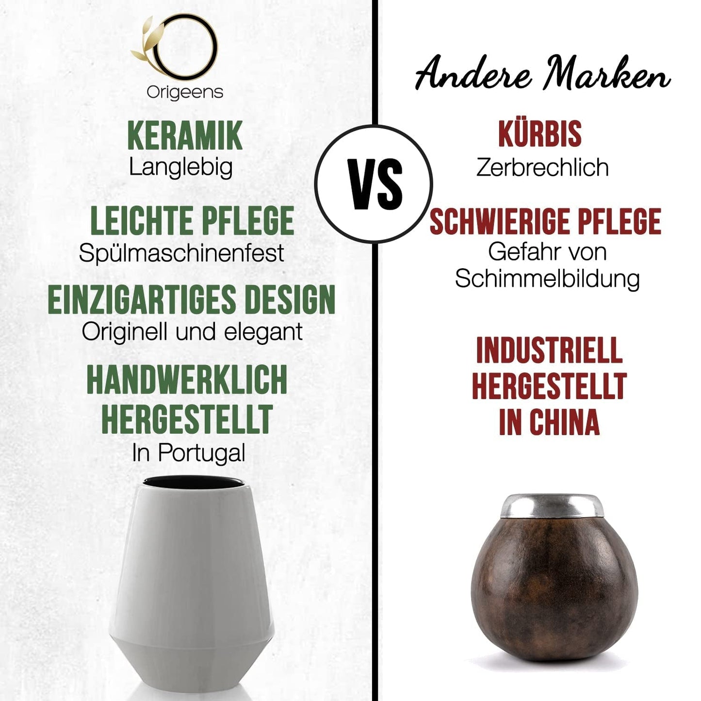 ORIGEENS MATE THEESET Met Portugese mate cup, bombilla en BIO Yerba Mate thee - Originele cadeauset