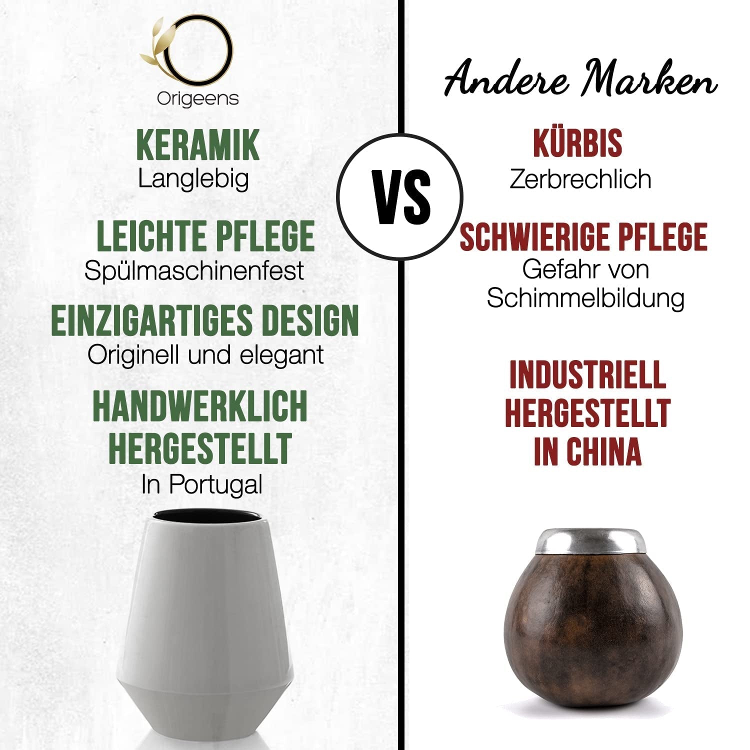 ORIGEENS MATE THEESET Met Portugese mate cup, bombilla en BIO Yerba Mate thee - Originele cadeauset