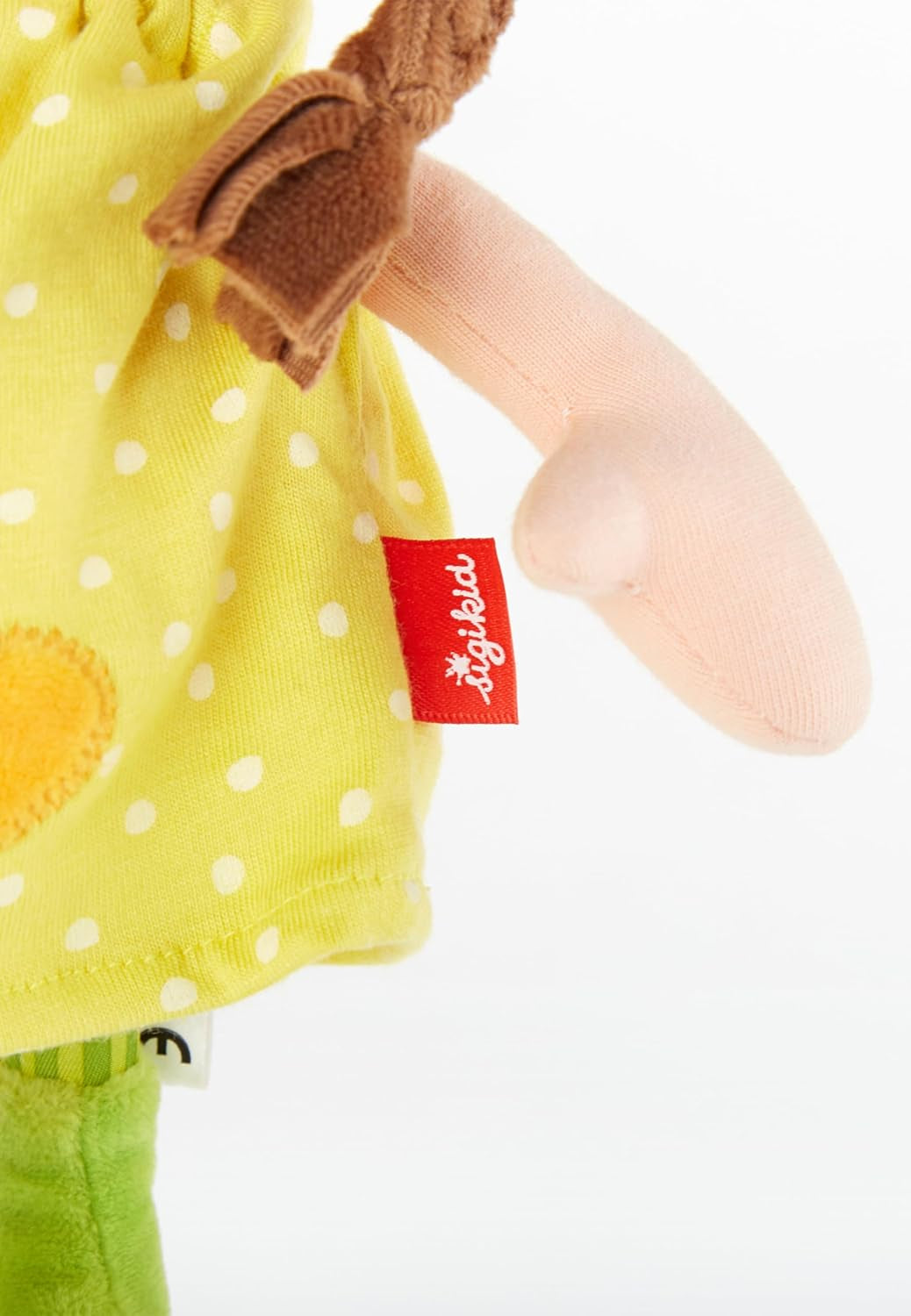 SIGIKID 39411 Kleine zachte meisjespop, babyspeelgoed, aanbevolen vanaf 6 maanden, geel