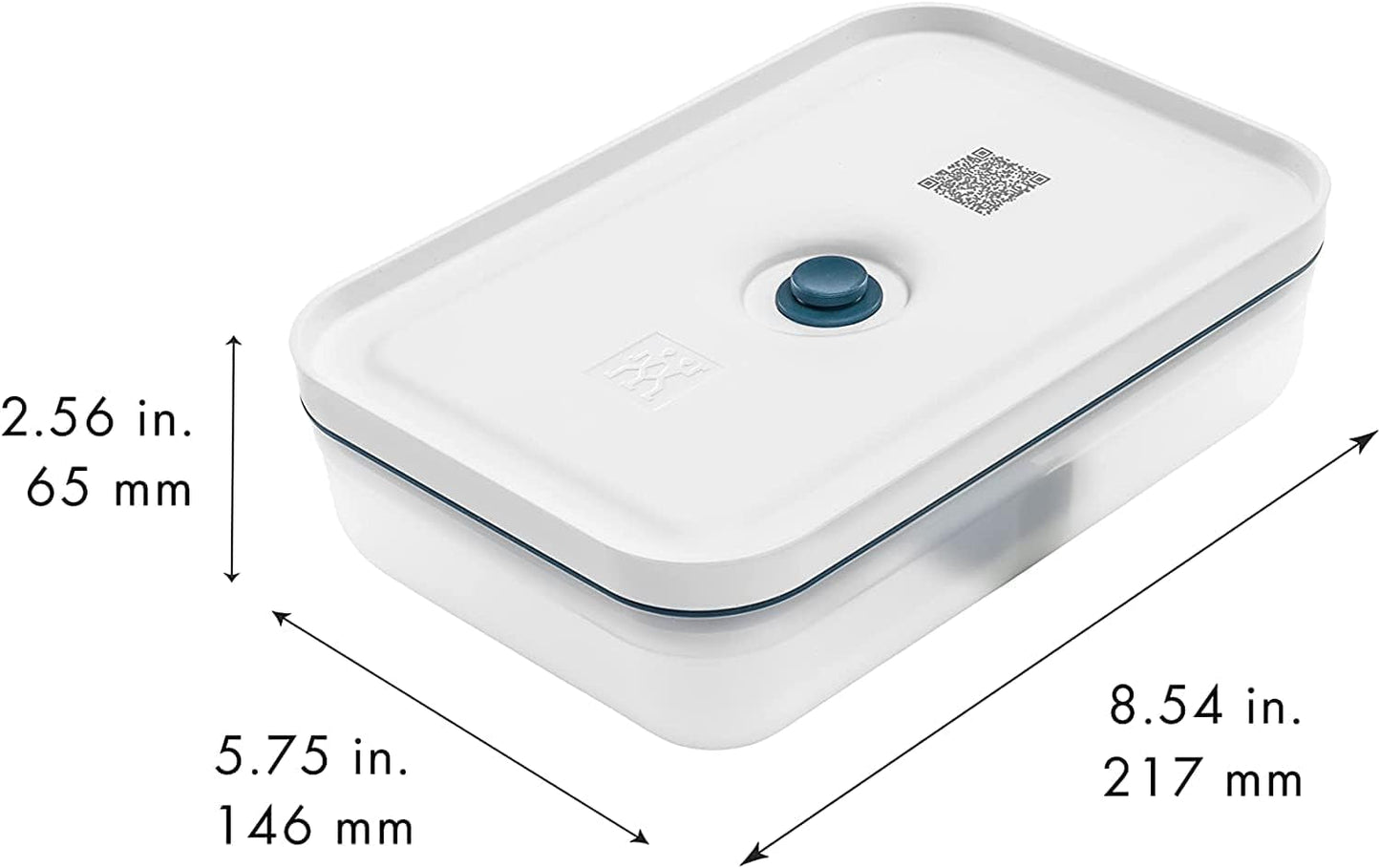 Zwilling Fresh & Save vacuüm lunchboxset / koelkastopslag, 3-delig, kunststof, semi-transparant, La Mer Voedselbewaardozen Naty Shop