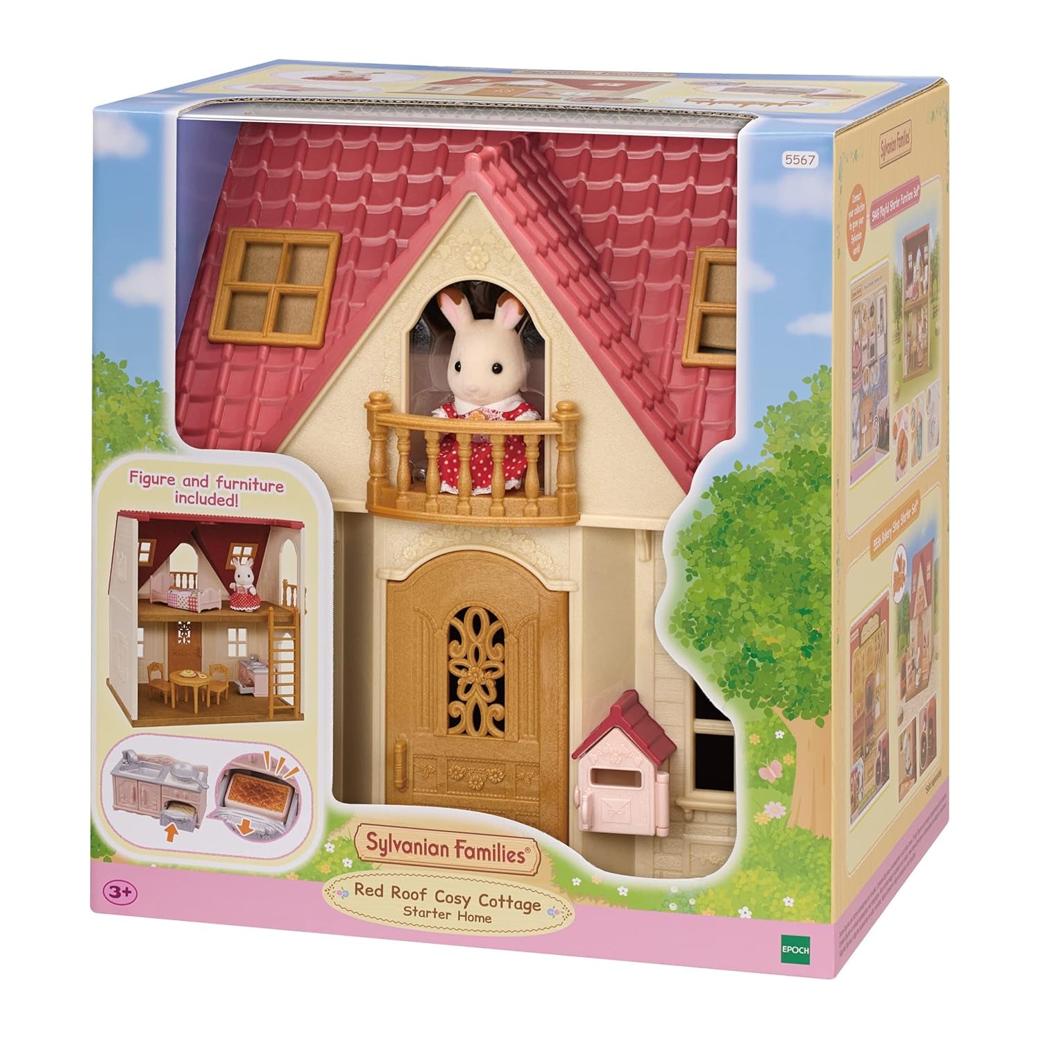 L5567 NIEUW Startershuis, veelkleurig L5706 Milk Bunny Family - poppenhuisfiguren