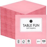 Table Kind 100 witte zachte servetten in bulk, hoogwaardige servetten voor feesten, catering en dagelijks gebruik, FSC, duurzaam en recyclebaar, gemaakt in de EU | 2-laags | 33 cm