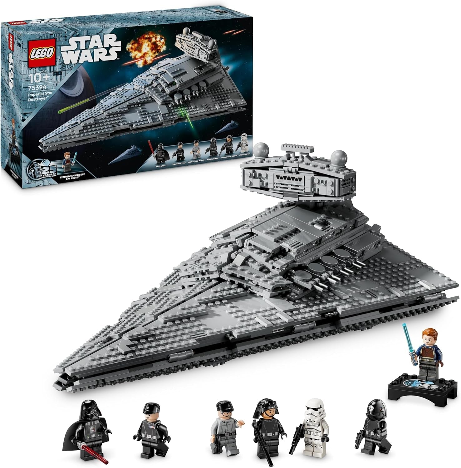 LEGO Star Wars Imperial Star Destroyer, ruimteschipset, bouwspeelgoed, Darth Vader en Cal Kestis speelset, verjaardagscadeau voor jongens, meisjes en fans 75394 Bouwsets Bekijk de LEGO-Store