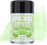 Kicofood, eetbare glitters, 5 gram, diverse kleuren Glitter Naty Shop Iriserend groen