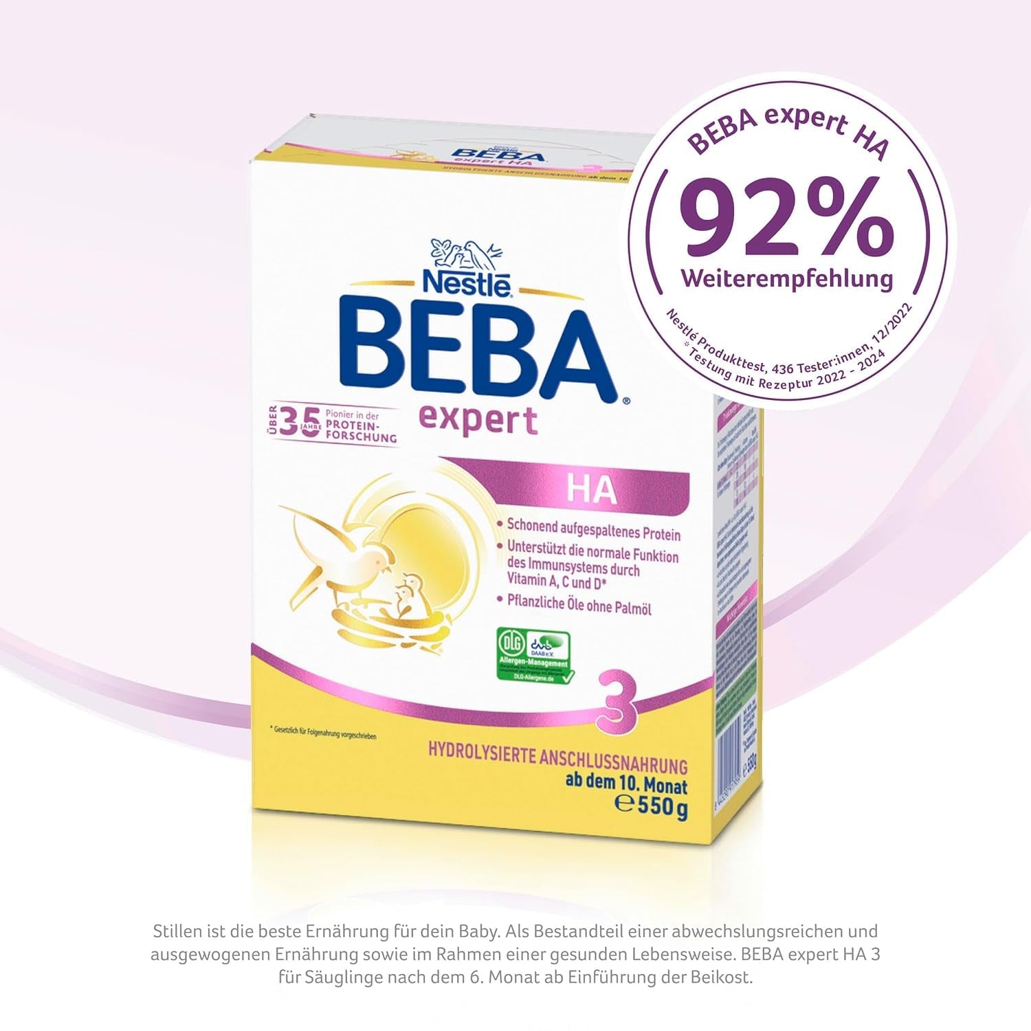 BEBA expert HA 3 Gehydrolyseerde vervolgformule, vanaf 10 maanden, 1 pakje (1 x 550 g)