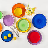 6-persoons serviesset Vancasso Bonita 18-delige steengoed servies kom en bordenset rond servies combinatie van 6 dinerborden saladeborden en schalen per stuk