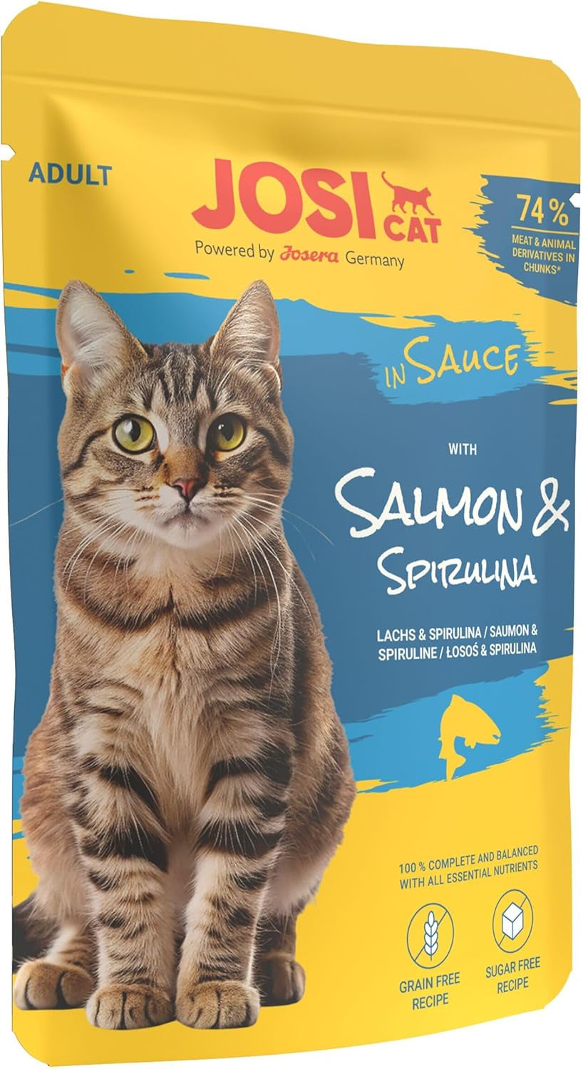 Multipack Gemengde Selectie in Saus (12 x 85 g) | Volwassene | Premium natvoer in saus voor volwassen katten Multipack mythe 4 Sorten | Ohne Konservierungsmittel | 12 pakjes